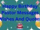 Happy Birthday Pastor Messages